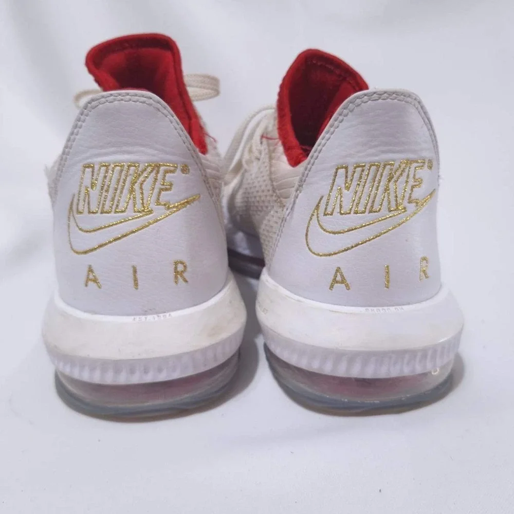 Nike LeBron 16 Draft Day Low Basketball Shoes White‎ Red Sneakers Mens 10.5